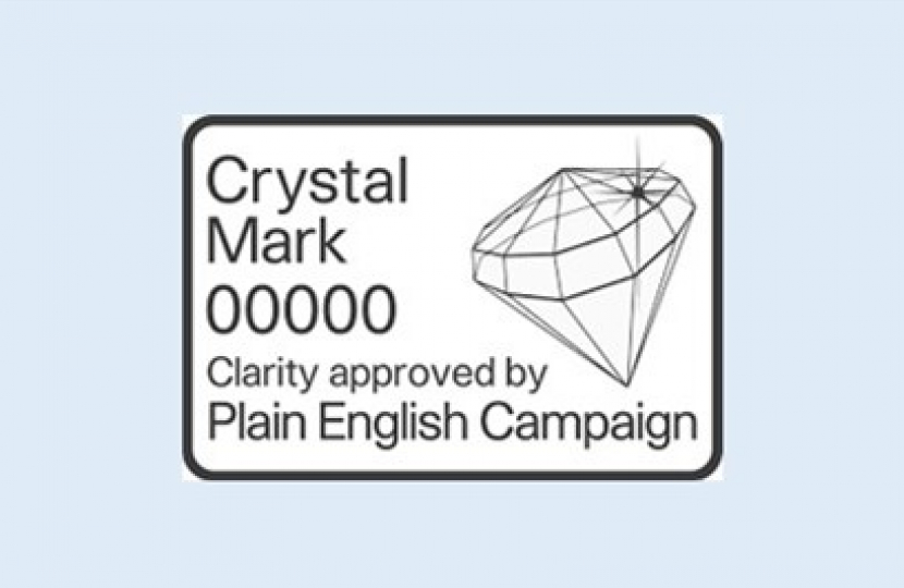 The Plain English Campaign's Crystal Mark