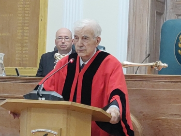 David Fraser MBE at the Guildhall in Kingston on becoming an Honorary Alderman